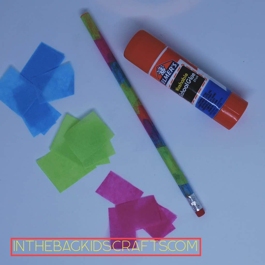 Tissue Paper Decorated Pencil