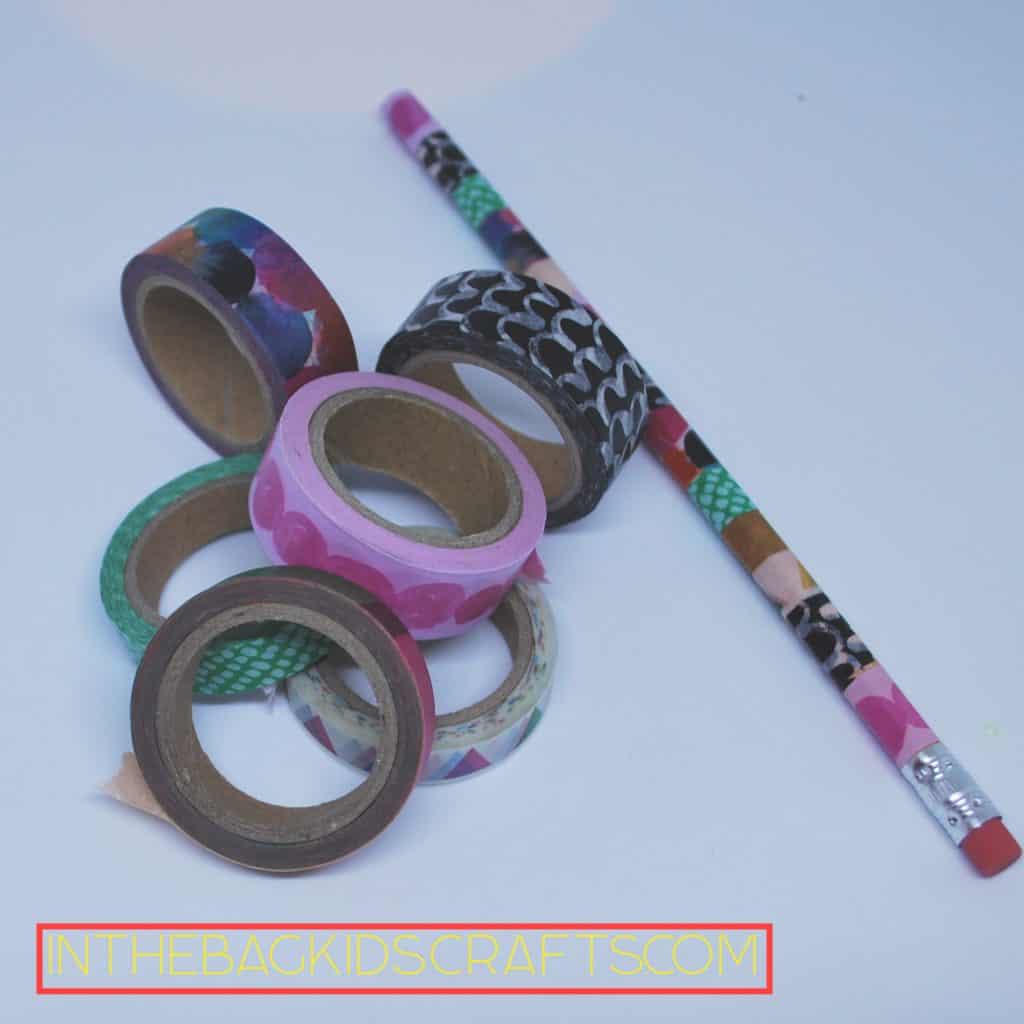 Washi Tape Decorated Pencil