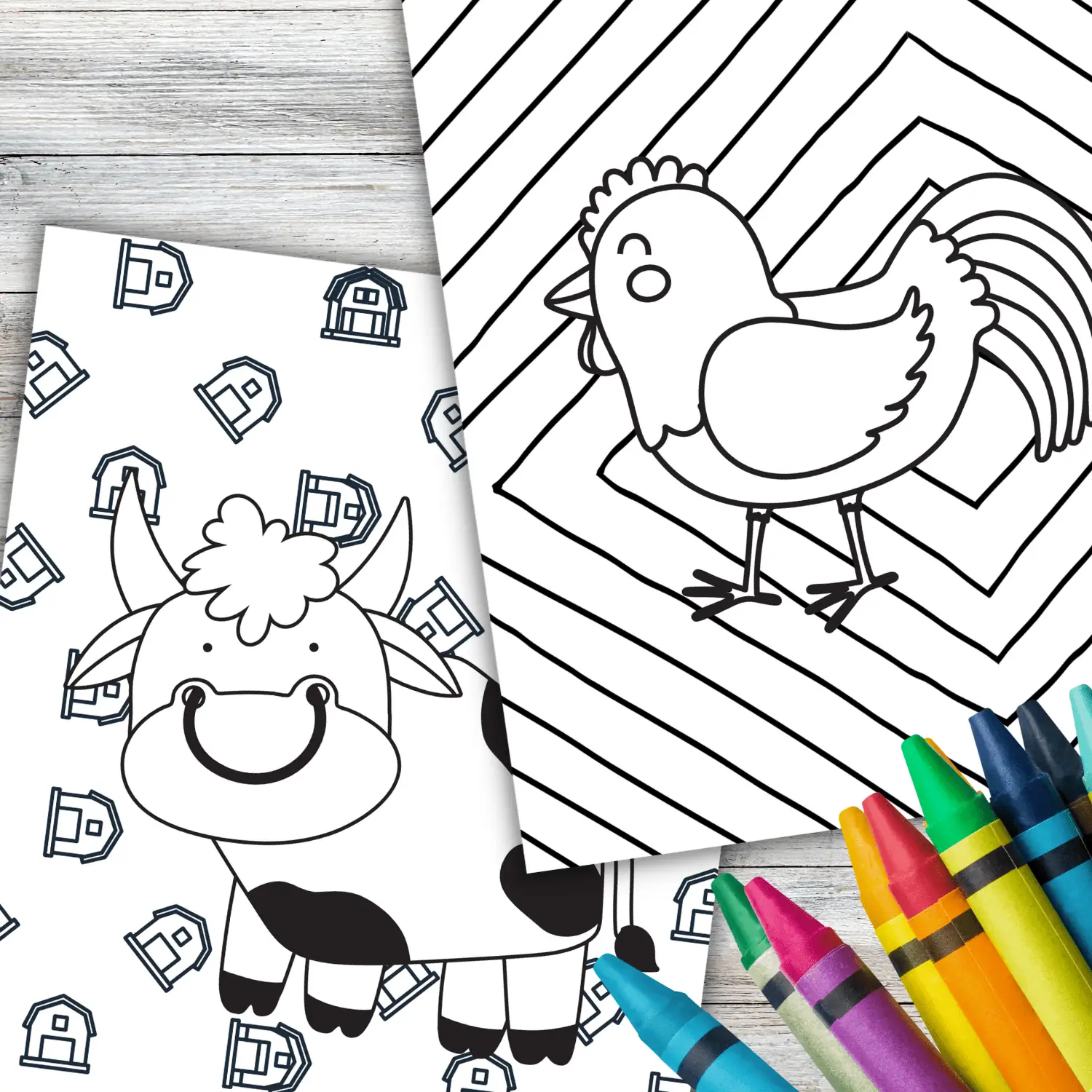 Farm Animal Coloring Pages FREE Download In The Bag Kids Crafts