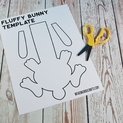 Fluffy Rabbit Craft Fluffy Rabbit Craft {FREE template} • In the Bag Kids' Crafts