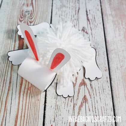 Fluffy Rabbit Craft {FREE template} • In the Bag Kids' Crafts