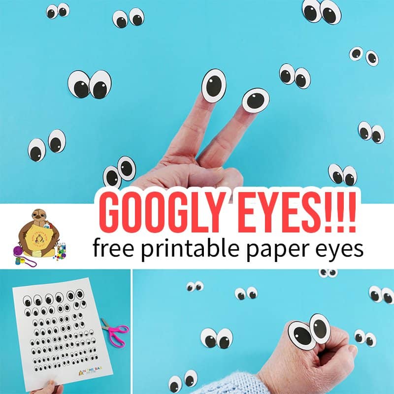 FREE Paper Googly eyes to print and use with crafts for kids