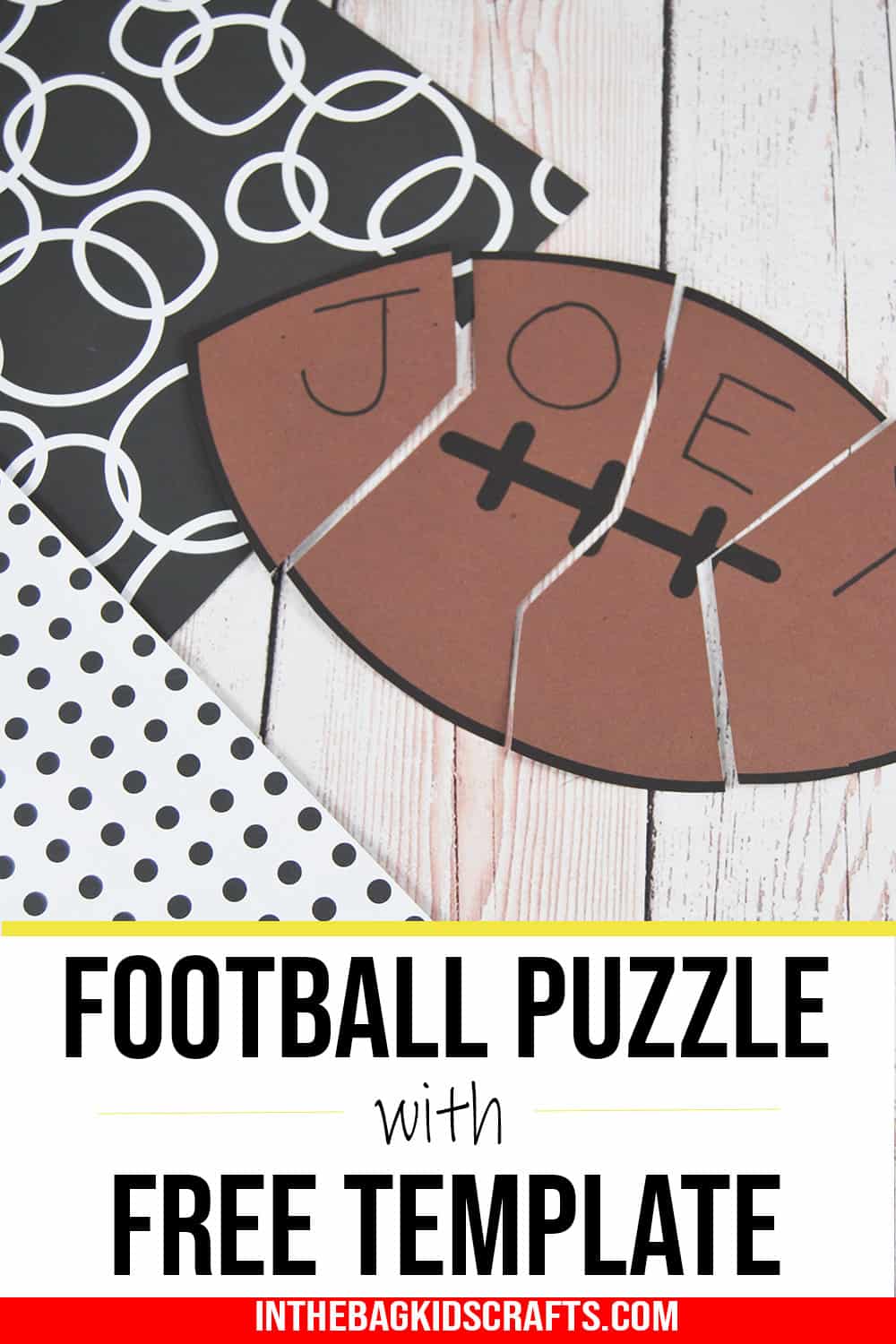 Football Activity for Kids (Name Puzzle) • In the Bag Kids' Crafts