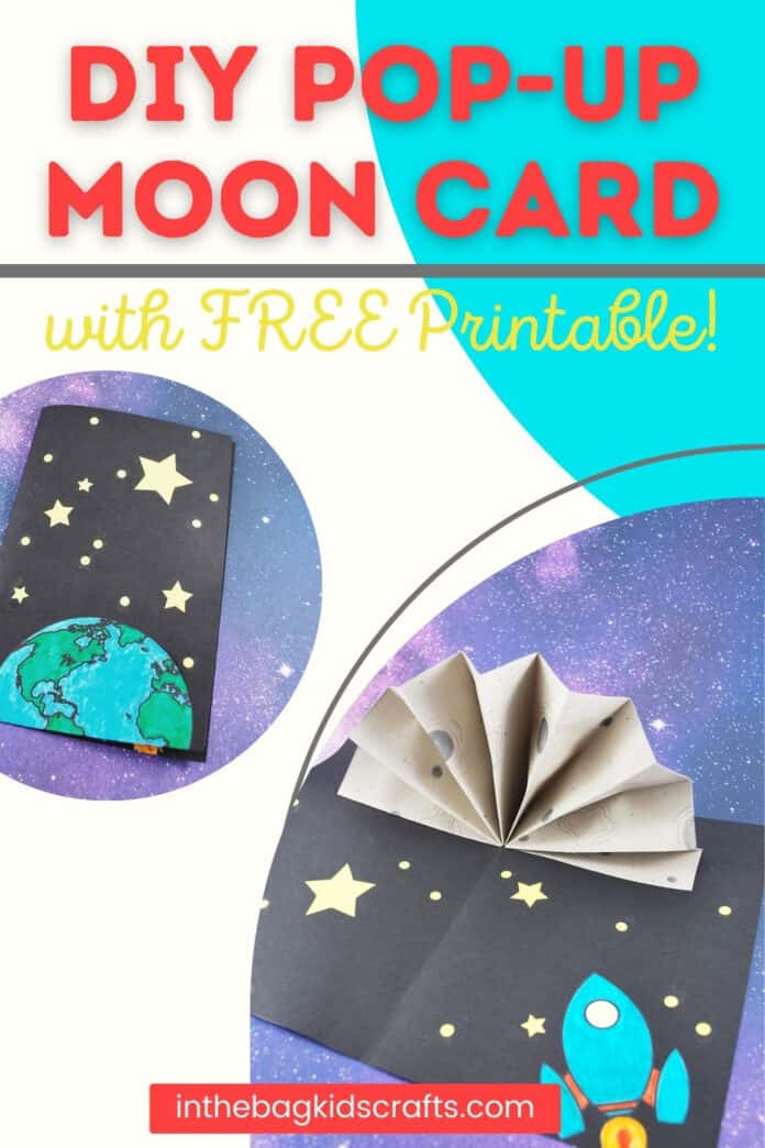 Moon Craft DIY Card {with FREE Printable} • In the Bag Kids' Crafts
