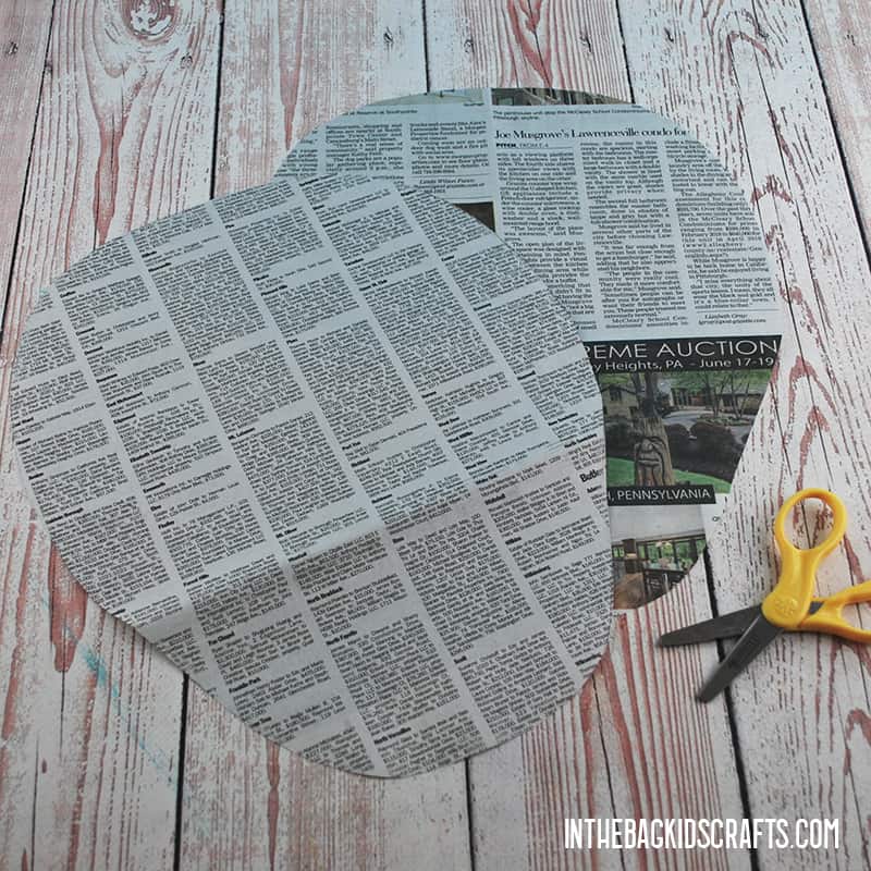 EASY ZEBRA CRAFT WITH NEWSPAPER STEP 1