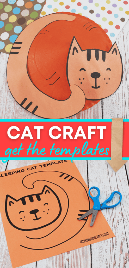 SLEEPING CAT CRAFT FOR KIDS