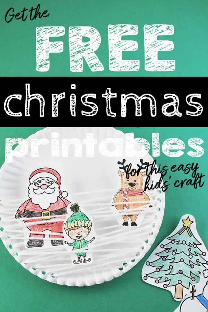 Paper Plate Christmas Craft (with FREE Printables) • In the Bag Kids' Crafts