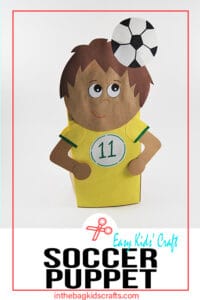 Soccer Craft Player Puppet (FREE Template) • In the Bag Kids' Crafts