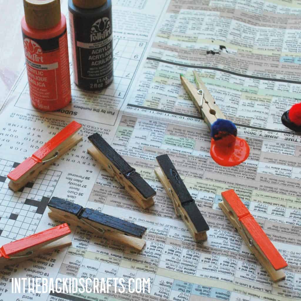 Tiger Clothespin Craft step 1