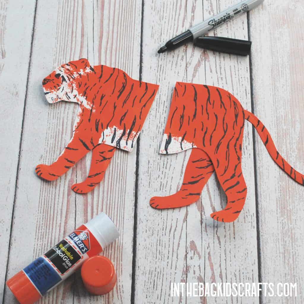 Tiger Clothespin Craft Step 3b