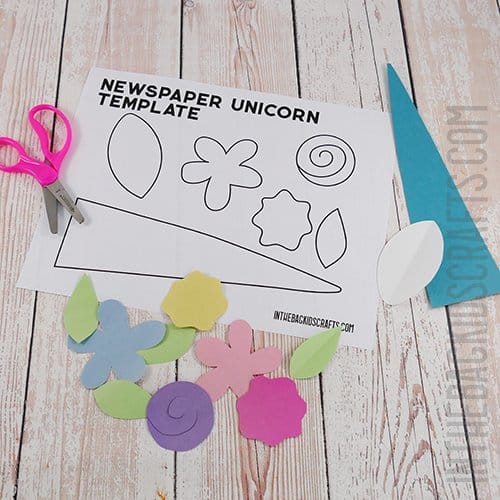 NEWSPAPER UNICORN CRAFT STEP 2